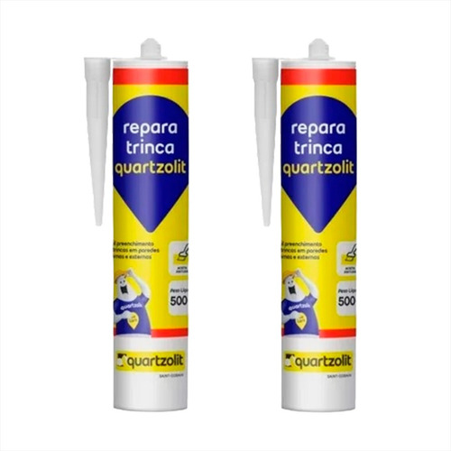 Repara Trinca Quartzolit Massa Acrílica Elástica 500g - 2 Un