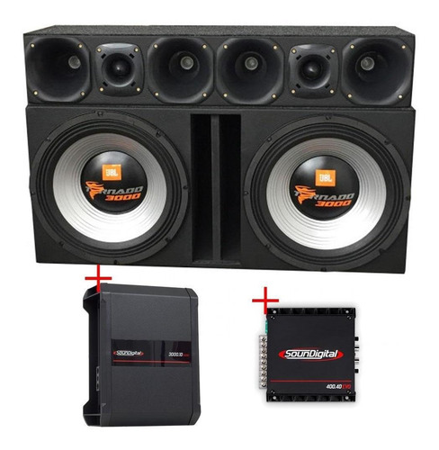 Caixa Jbl 2 15swt3000 + Corneteira Selenium + Módulos