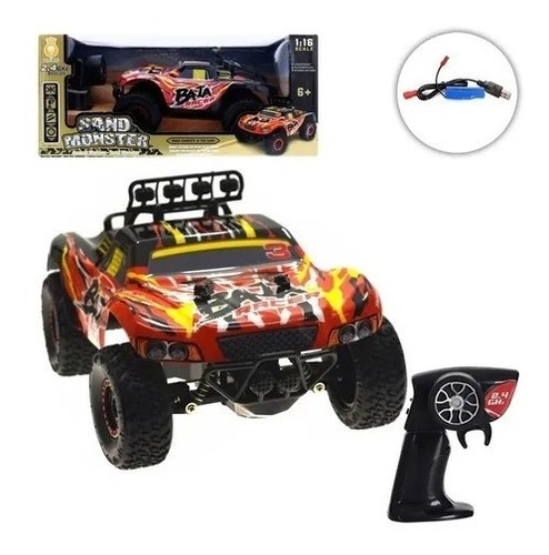 Carro Sand Monster 4x4 Escala 1:16 Rc Control Remoto