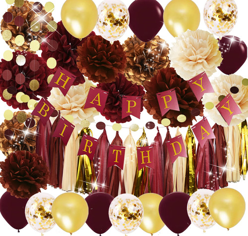 Vino Borgoa Champagne Oro Cumpleaos Decoraciones Mujer/otoo