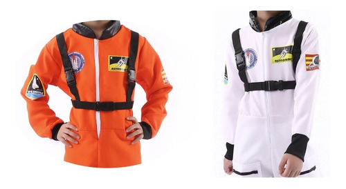 Imagem 9 de 10 de Fantasia Astronauta Menino Menina Macacão Traje Espacial