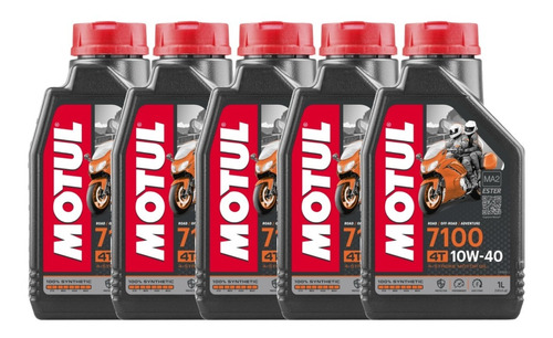 Aceite Moto 4t 7100 10w40 100% Sntetico Motul 5 Litros