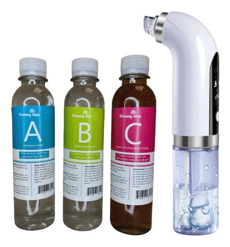 Máquina De Succión Por Agua + Kit De Soluciones Para Todo Momento De Aplicación Día/noche Tipo De Piel Todo Tipo De Piel