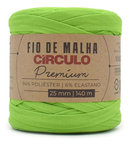 Fio De Malha Círculo Premium - Ideal Artesanato E Crochê Cor 6113 - FLASH VERDE