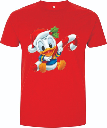 Camisetas Navideñas Pato Donald Navidad Adultos Y Niños