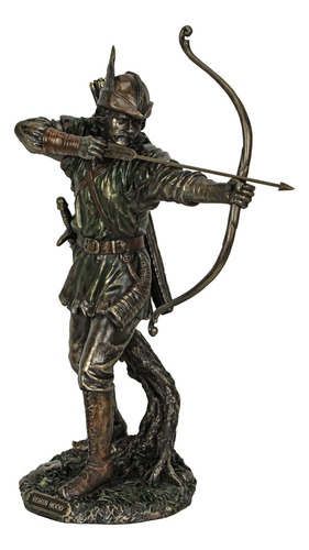Veronese Design Robin Hood - Estatua De Bronce Con Acabado D