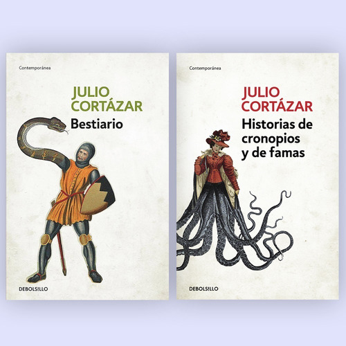 Pack 2 Libros Julio Cortázar - Cronopios Y Famas - Bestiario