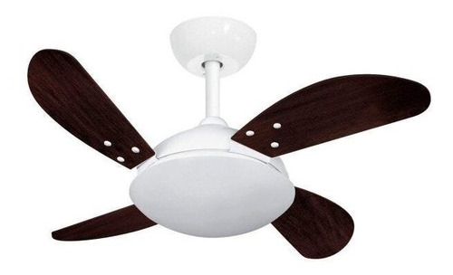 Ventilador De Teto 4 Pás E Luminária Volare Fly Mini Wt