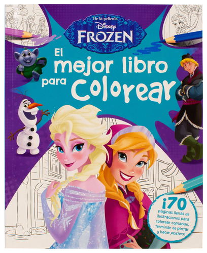 Libro con actividades para colorear: Disney Frozen, de Varios autores. Editorial Silver Dolphin (en español), tapa blanda en español, 2022