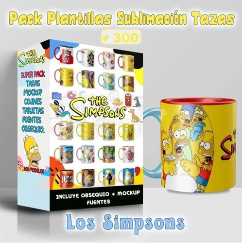 Plantillas Tazas Los Simpsons Sublimación M5