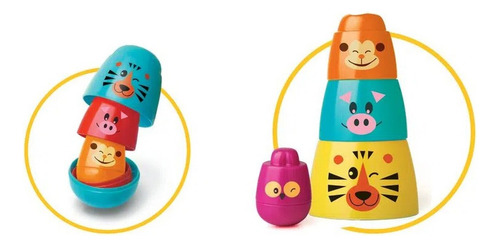 Elka Matrioska Cor Variadas Conjunto de Incorporação