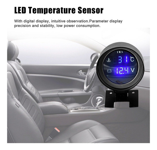 Voltímetro + Marcador De Temperatura Automotriz Universal
