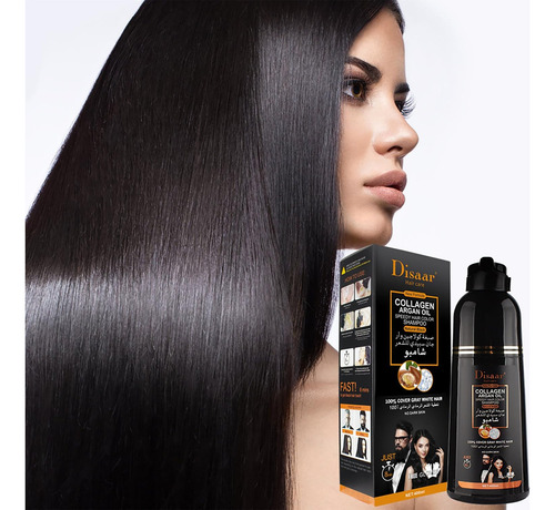 Shampoo Tinte Negro Para Cabello Barba Bigote