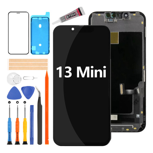 Pantalla Táctil Srjtek Para iPhone 13 Mini A2481 Color Negro