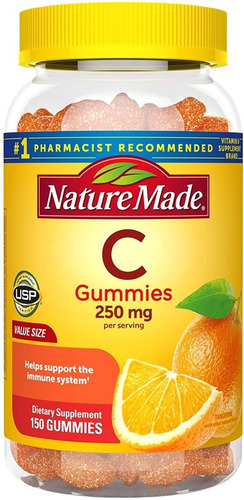Nature Made Vitamina C  250mg 150 Gomitas Salud Inmunidad