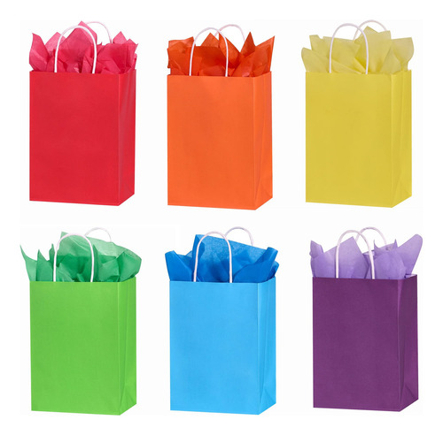 50 Bolsas De Papel Bolsa Kraft Ecologica Embalaje 15*8*21cm Color Azul