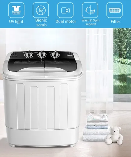 Lavadora Portátil Waterjoy Doble Tambor 5.90 Kg Compacta
