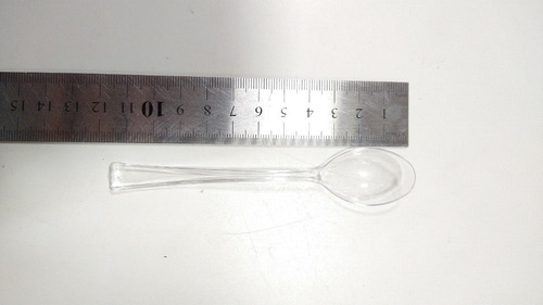 Imagen 3 de 4 de Mini Cucharitas Cuchara 11,5cm Shot Mini Postre - Pack X50u