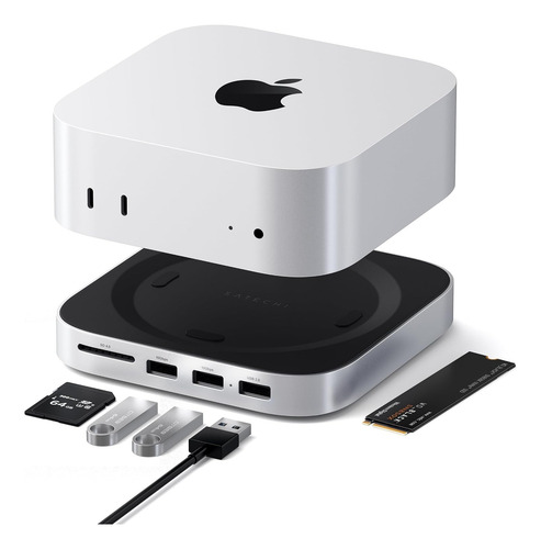 Stand & Hub Usb Satechi Para Mac Mini M4 Com Suporte A Ssd