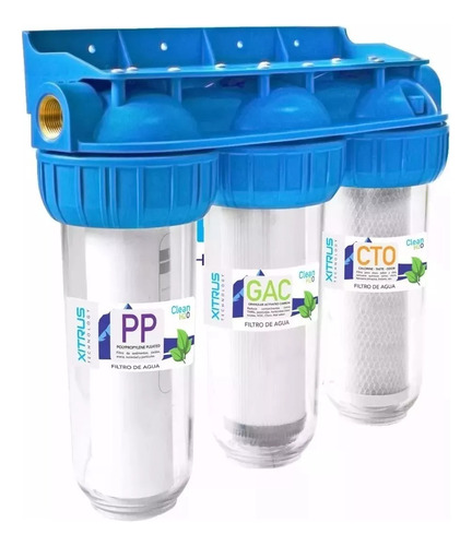 Filtro Agua 3 Etapas Antisarro Ablandador 10 Pugada 5 Micras