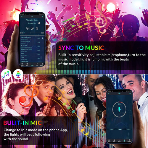 Tira De Led Inteligente Para Televisor Colorido Con Bluetoot