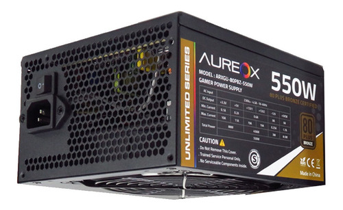 Fuente Pc Gamer Aureox Arxgu 550w Reales 80 + Bronze Mexx 