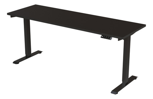 Escritorio Estandar Altura Ajustable Electrico Randu Negro Tablero 180x60 25mm Negro