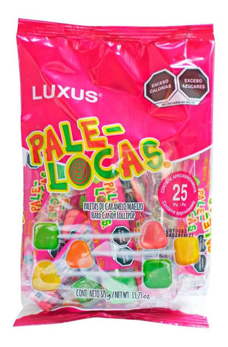 Paletas Luxus Palelocas Sabores 25 Piezas 375g