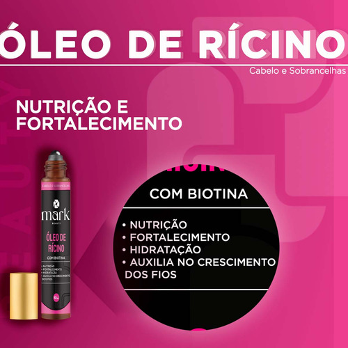 Óleo De Rícino Para Cabelo E Sobrancelha 10ml Mark Beauty