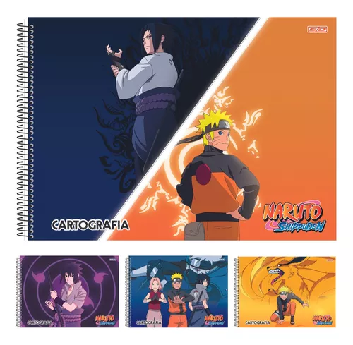 Caderno de Desenho 60fls Capa Dura Naruto 2023 Escolar São