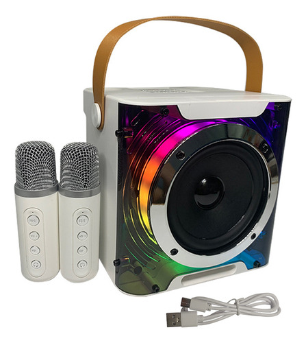 Altavoz Portátil Bt Karaoke Machine 2 Micrófonos Inalámbrico