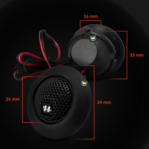 Kit Par Mini Tweeter Alta Frênquecia 80w Twp Neo Hurricane