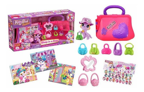 Imagen 2 de 5 de Mascota Kitty Club Shopping Con Cartera Y Accesorios Dracco