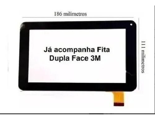 Tablet Tela Vidro Touch Dl Tp102 Bep Tp102bep 7 C/ Fita