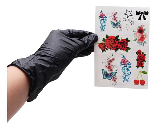 Imagem 3 de 3 de Tatuagens De Rena Íntima Flores E Cereja 10 X 15cm Hot Pink