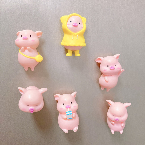 Z Pegatinas Magnéticas For Nevera Con Forma De Cerdo De