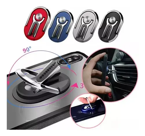 Soporte Rejilla Carro Para Celular De Mano Rotación 360 Auto