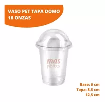 Vasos Pet con Tapa Domo - MultiDesechables - Envío a Domicilio