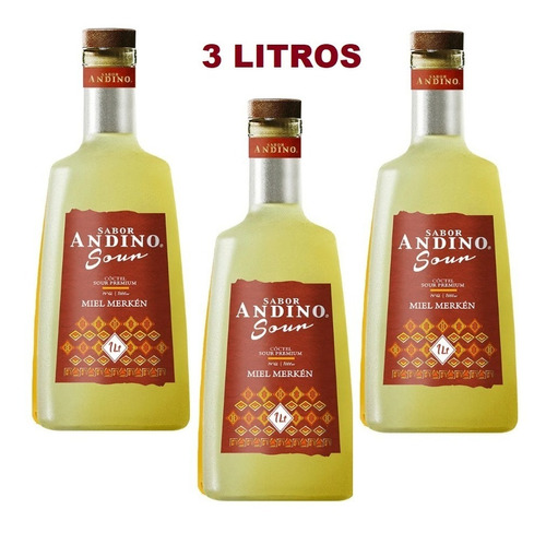 Sabor Andino Sour Miel Y Merkén 1 Litro X 3 Unidades