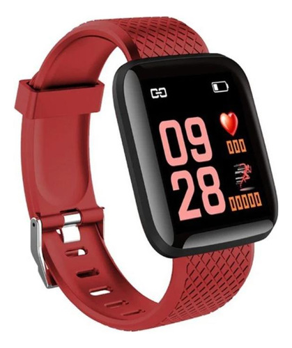 Smartwatch Touch Deportivo Multi Funciones Deportivas Rojo