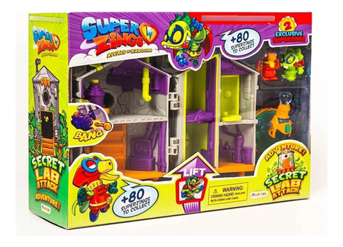 Super Zings Playset Ataque Al Laboratorio Secreto Multicolor
