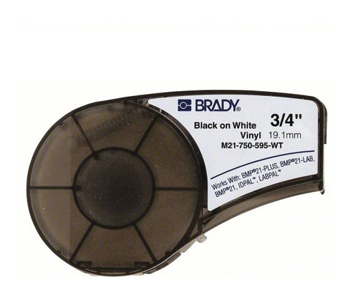 Cinta De Vinil De 3/4 Color Blanca M21-750-595-wt Brady 