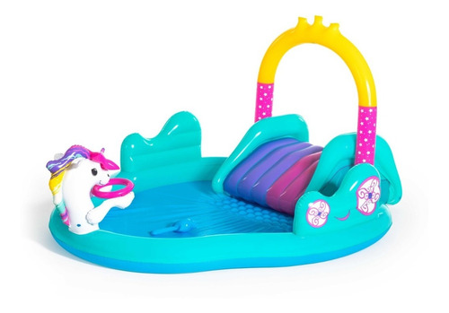 Pileta Inflable Play Center Unicornio Bestway Con Accesorios