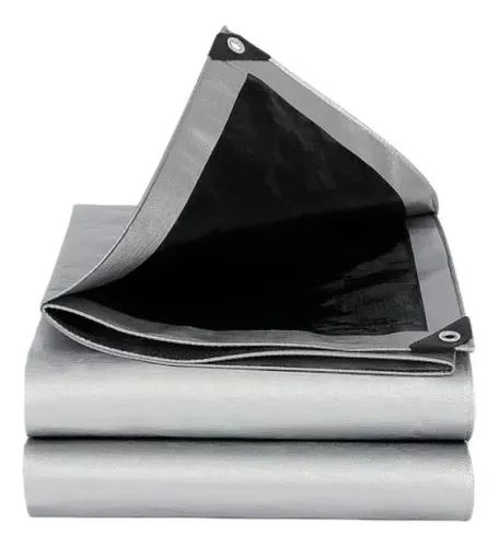 Lona Multiuso Jadever Jdtq8834 Impermeable De 4m X 3m Color Gris
