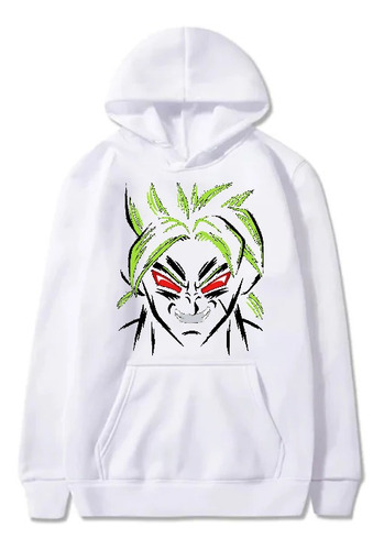 Poleron Canguro Estampado Broly Super Sayayin Legendario Dbz