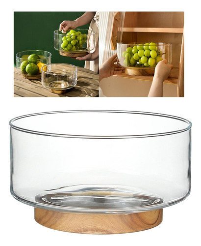 Bandeja Nórdica Para Servir Con Pedestal De Madera, S