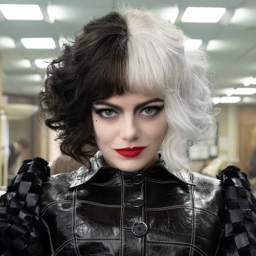 Imagen 7 de 9 de Peluca Cruella Devil Same Peluca Blanca Cosplay Fantasia Fes