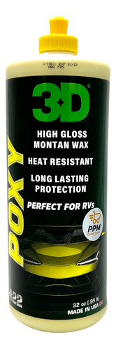 3d Poxy 32oz Cera Automotriz Resistente Al Calor Alto Brillo