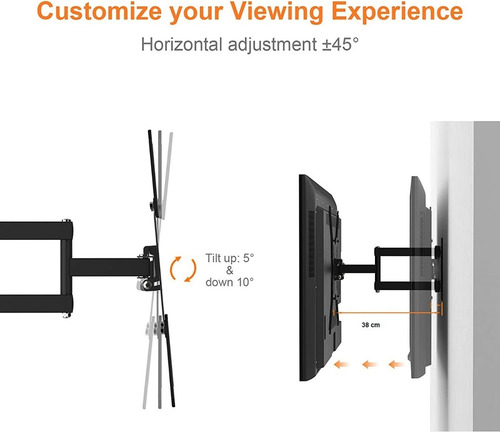 Imagen 8 de 10 de Soporte Tv 55 Movil Para Smart Tv Incluye Tacos Y Tornillos