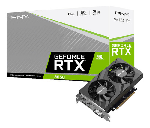 Tarjeta De Vídeo Pny Geforce Rtx 3050 Verto Dual Fan 6gb